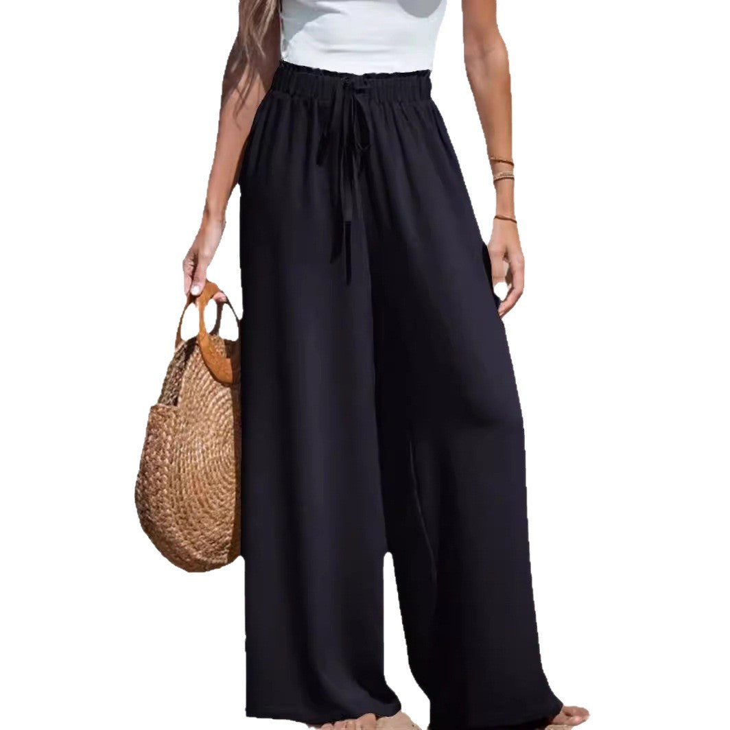 Pantalón ancho ligero con cordón ajustable