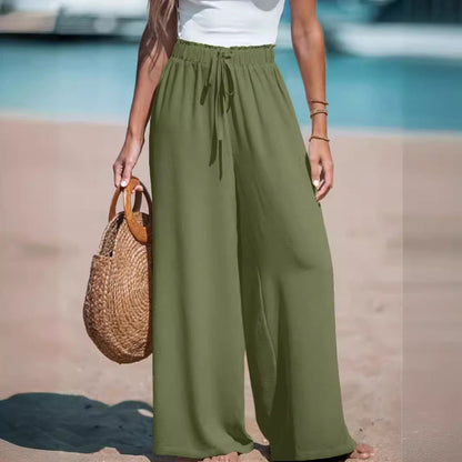 Pantalón ancho ligero con cordón ajustable
