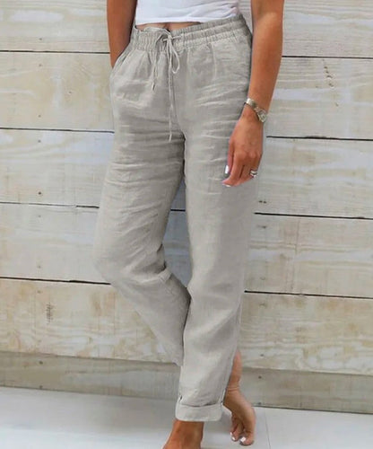 Pantalón de lino ligero y transpirable
