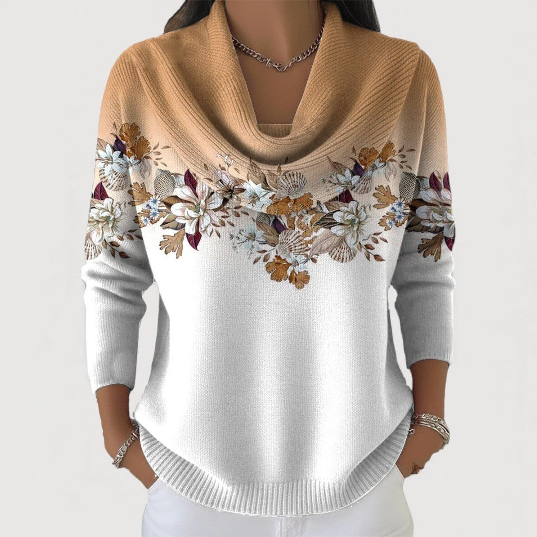 Liora | Suéter floral de cuello suave