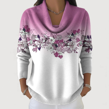 Liora | Suéter floral de cuello suave